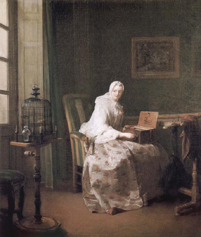 Jean Baptiste Simeon Chardin Birdie and woman china oil painting image